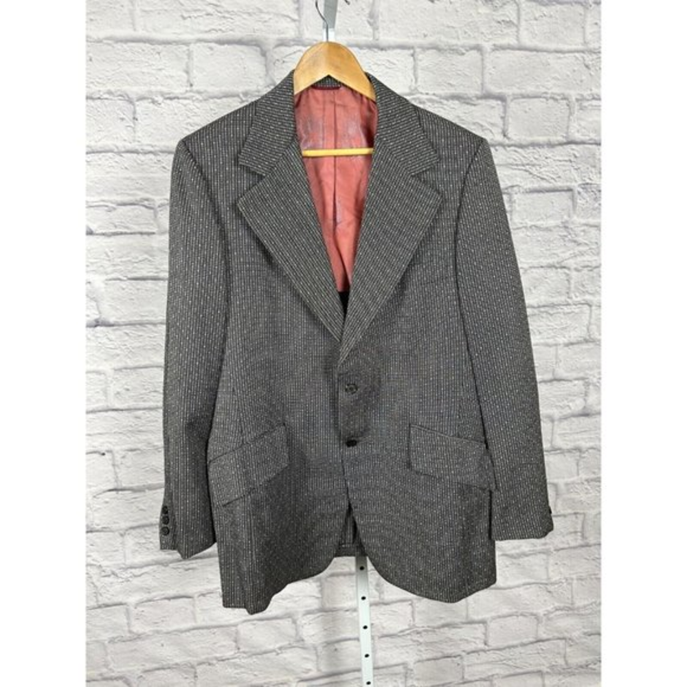 GGG Clothes Baron's Blazer Coat Single Breasted Notch Gray Inner Pocket Men's‎